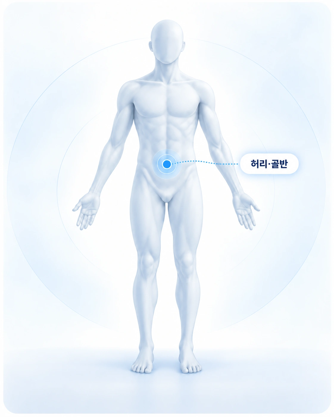 척추관협착증 대표 부위 인체도